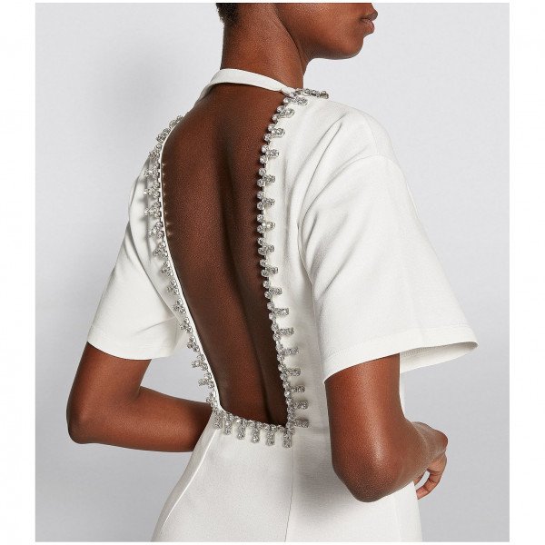 Area Crystal-Embellished T-Shirt Gown