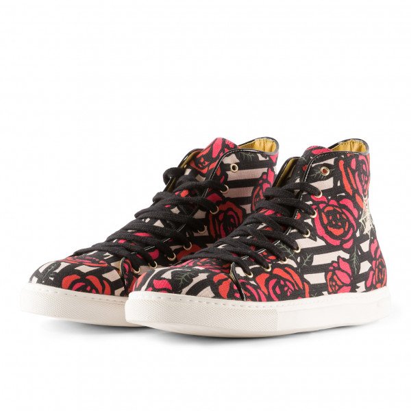 Charlotte Olympia Rose Print High Top Sneakers