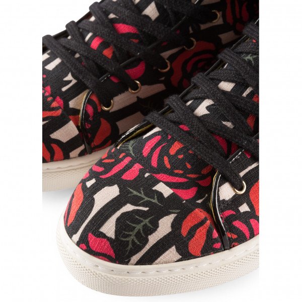 Charlotte Olympia Rose Print High Top Sneakers