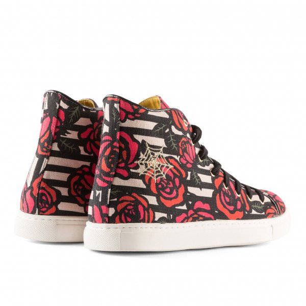 Charlotte Olympia Rose Print High Top Sneakers