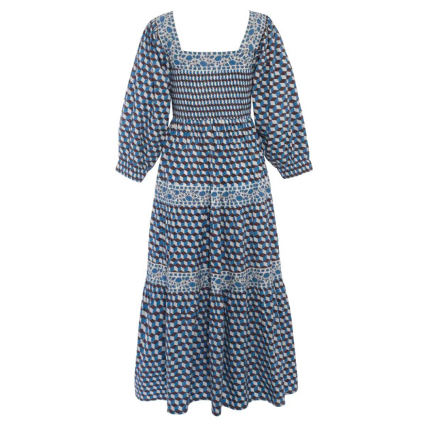 DAYDRESS Mathilde Dress in Tumbling Blocks