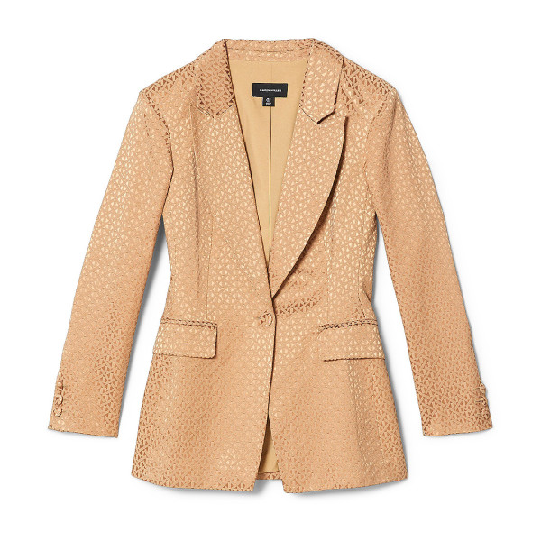 Karen Millen Italian Jacquard Single Breasted Blazer