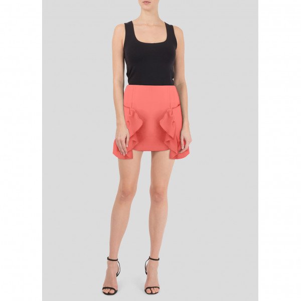 Marni Ruffled Cotton-Crepe Mini Skirt