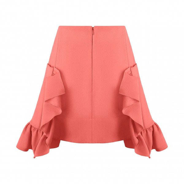 Marni Ruffled Cotton-Crepe Mini Skirt