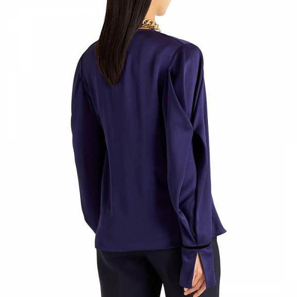 Amanda Wakeley Satin Wrap Blouse