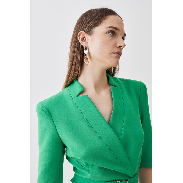 Karen Millen Compact Stretch Lace Up Forever Midi Dress