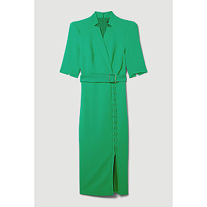 Rent Buy Karen Millen Compact Stretch Lace Up Forever Midi