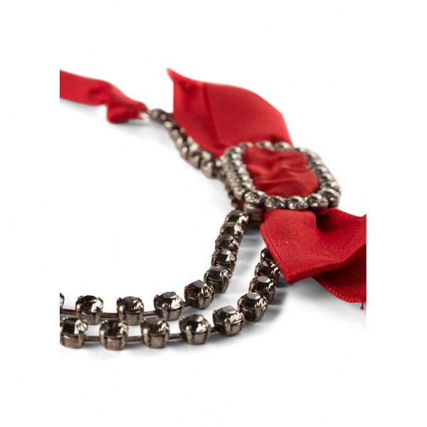 Lanvin Ribbon And Crystal Necklace