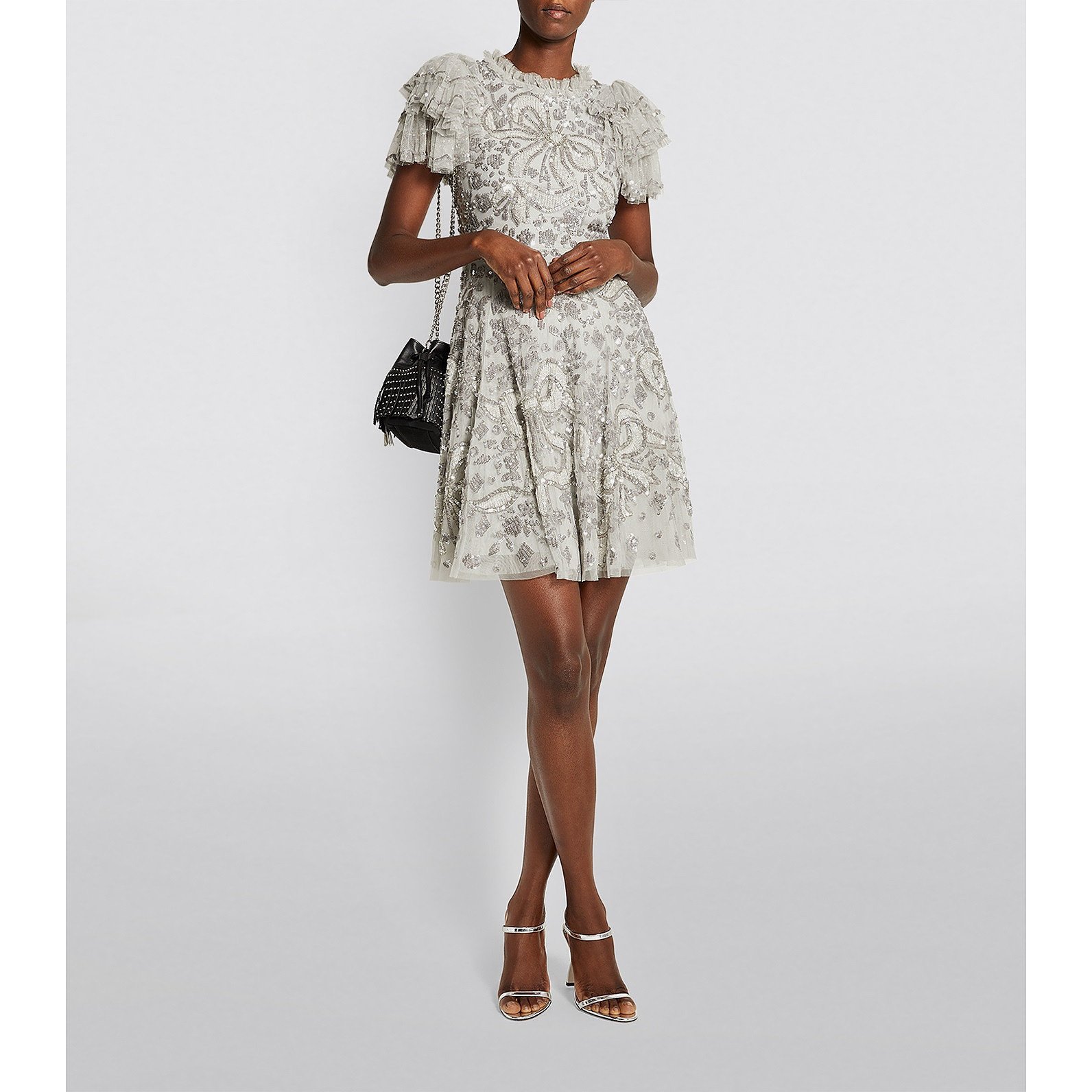Needle & Thread Sequin-Embellished Shirley Ribbon Mini Dress