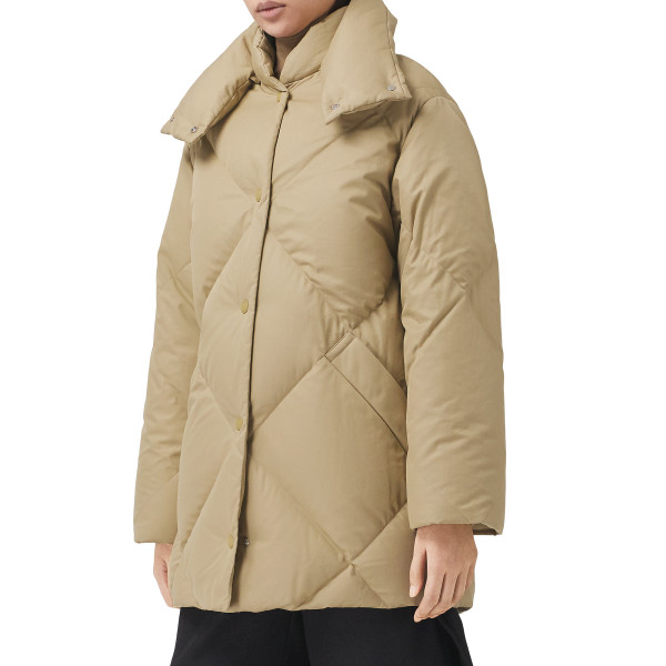 Burberry Diamond Quilted Cotton Gabardine Coat