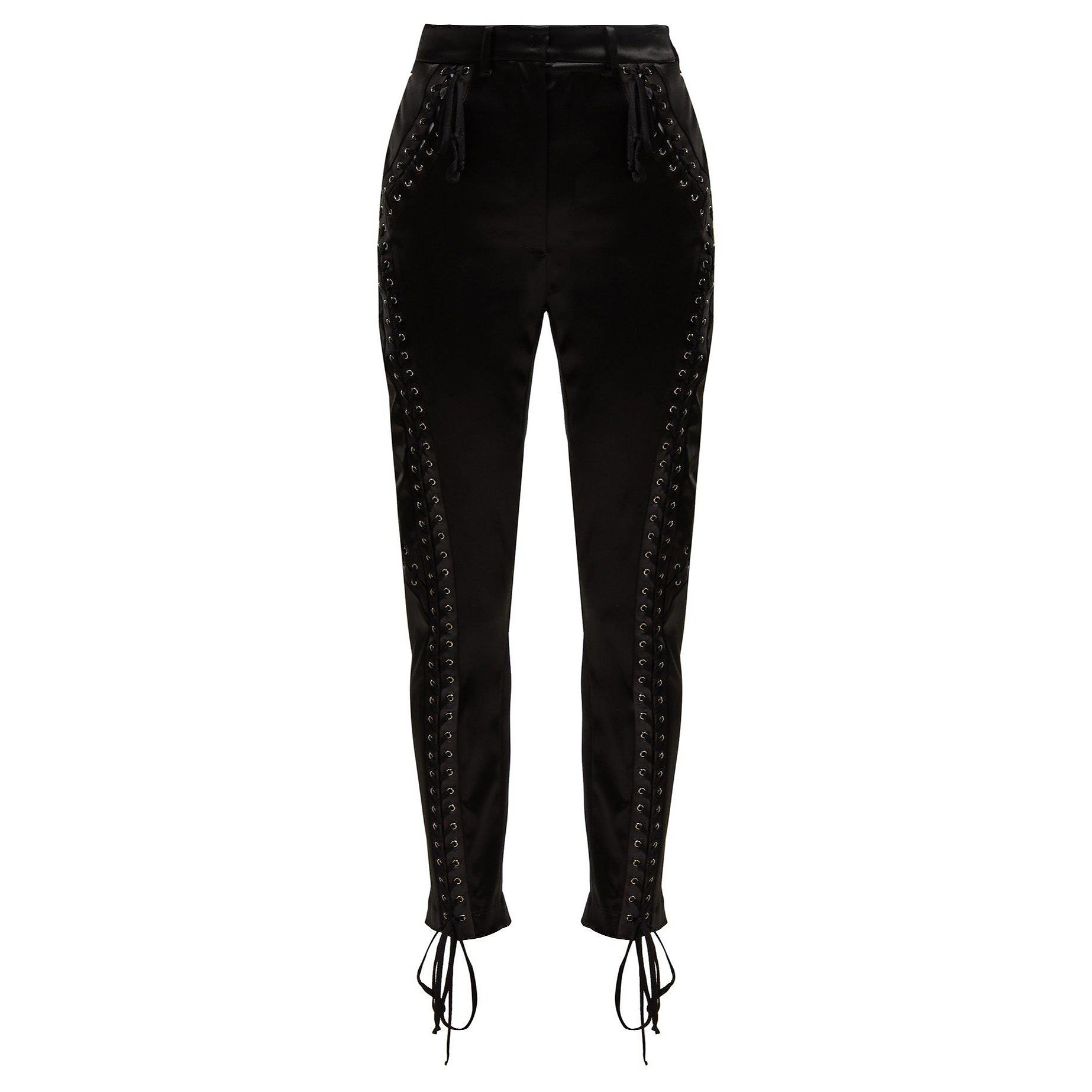 DOLCE & GABBANA Lace-Up Satin Trousers