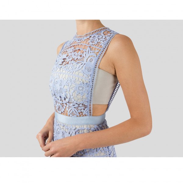 Self-Portrait Sleeveless Lace Mini Dress