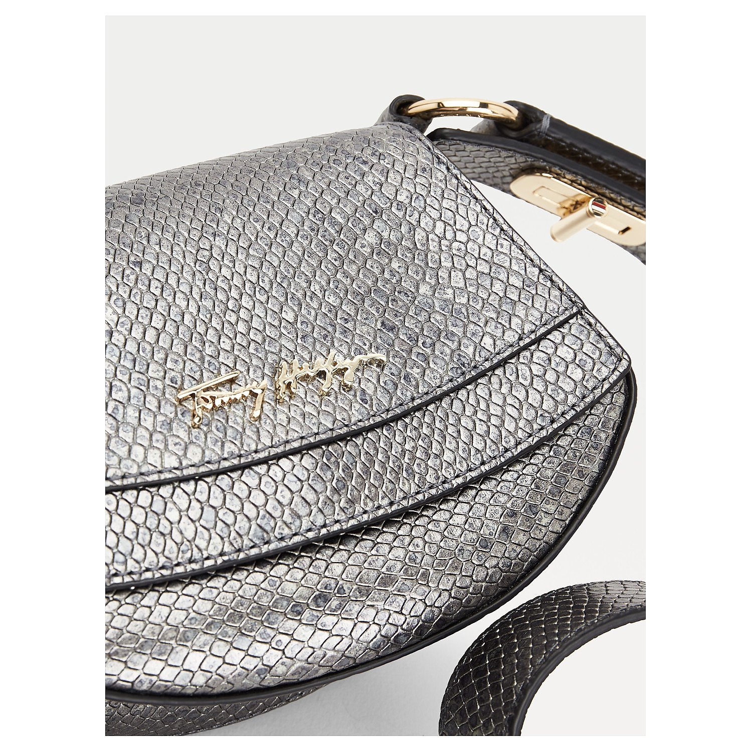 Tommy Hilfiger Luxe Leather Small Metallic Crossover Bag