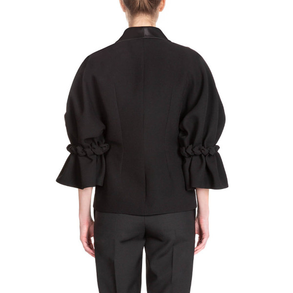 Roksanda Ruffle-Sleeve Cady Jacket