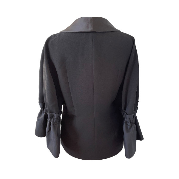 Roksanda Ruffle-Sleeve Cady Jacket