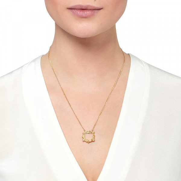 Ros Millar Frame Necklace in Gold