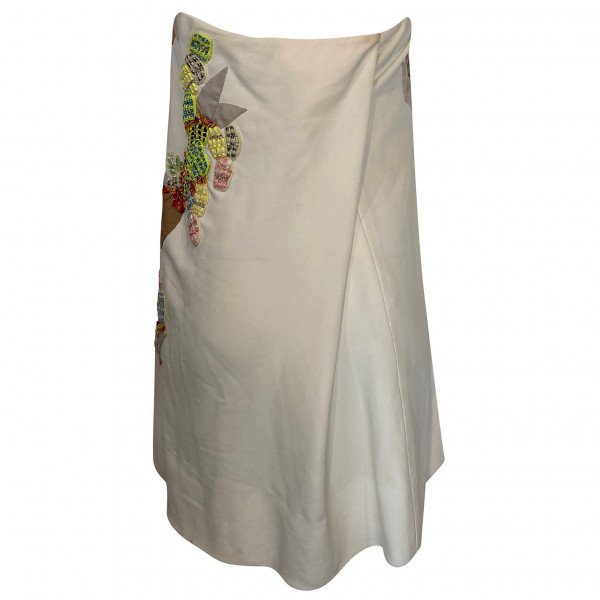 Chloé Embroidered Silk Strapless Dress