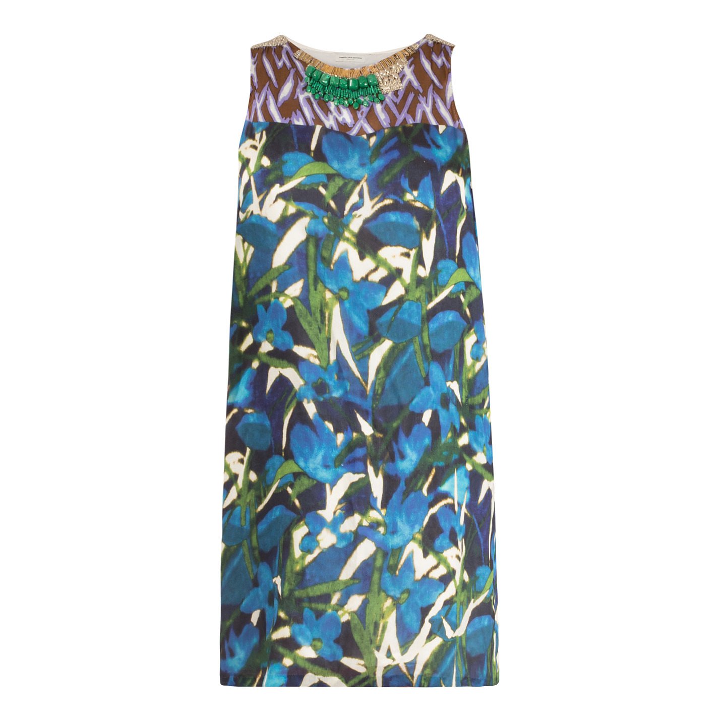 DRIES VAN NOTEN Embellished Printed Dress