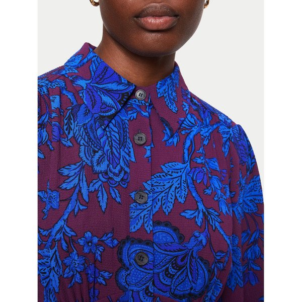 Jigsaw Rose Brocade Shirt Dress