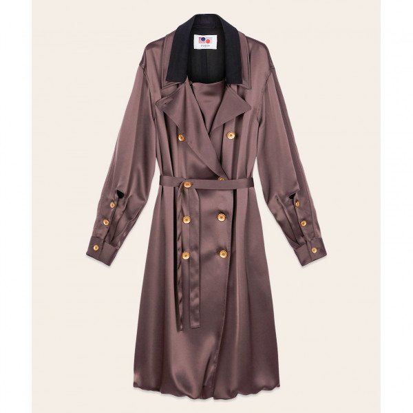 Burberry satin sales trench coat