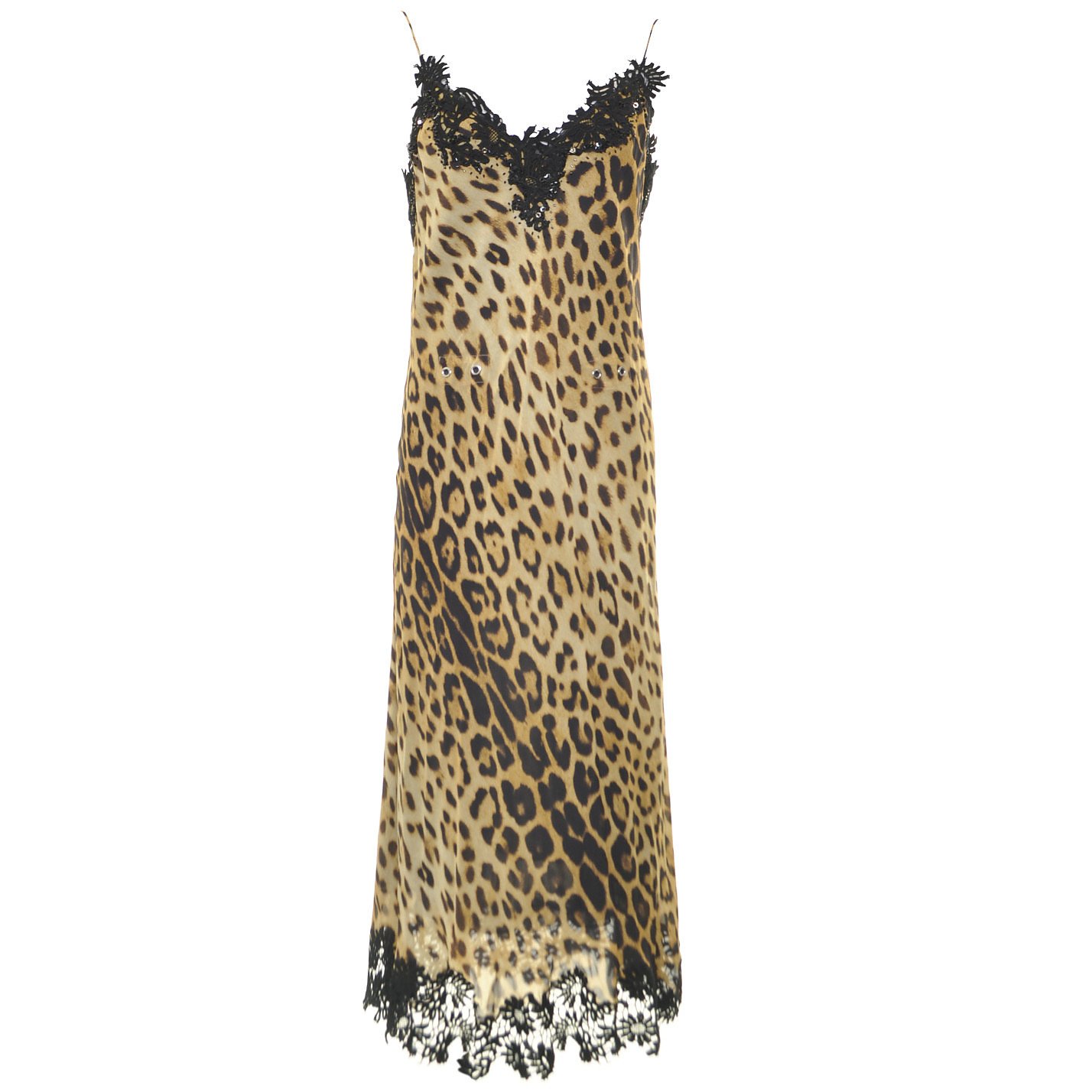 Moschino Leopard Print Slip Dress