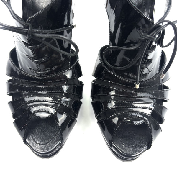 Christian Louboutin Patent Lace-Up Heels