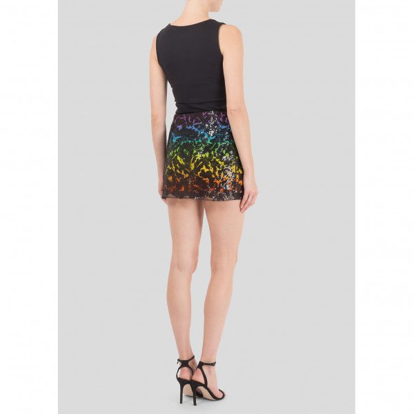 Christopher Kane Rainbow Sequin Mini Skirt