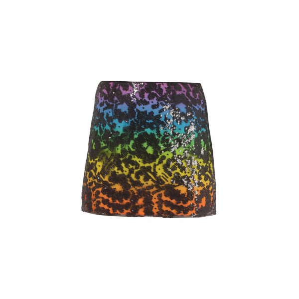 Christopher Kane Rainbow Sequin Mini Skirt