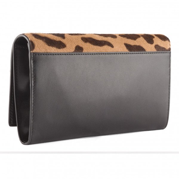 Roger Vivier Leopard Pony Skin Clutch