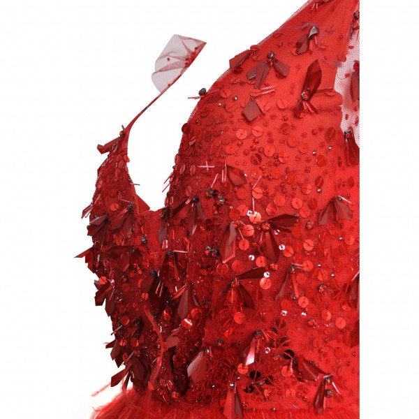 Jenny Packham Embellished Feather Dress