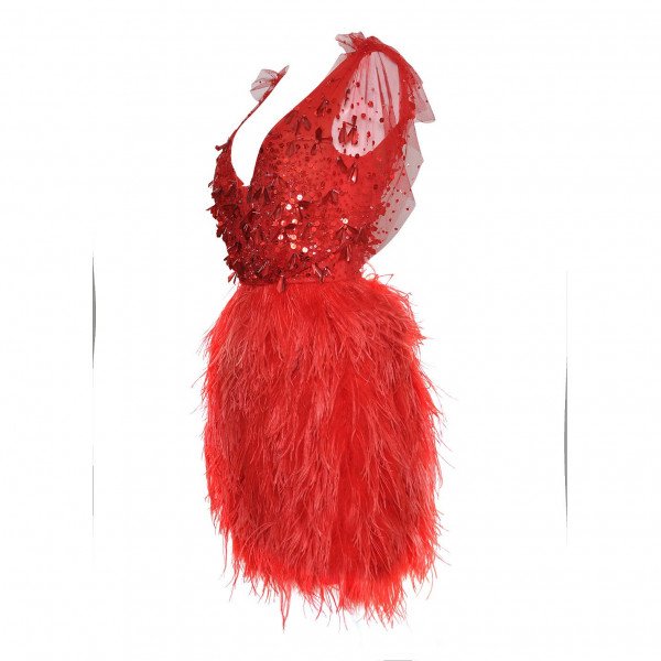 Jenny Packham Embellished Feather Dress