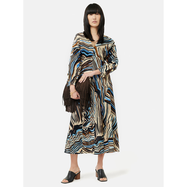 Jigsaw Terrain Linen Midi Dress