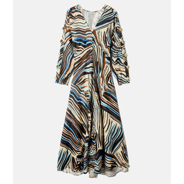 Jigsaw Terrain Linen Midi Dress