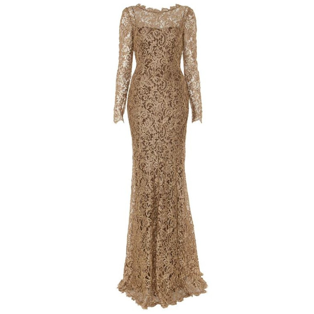 Temperley London Metallic Lace Gown