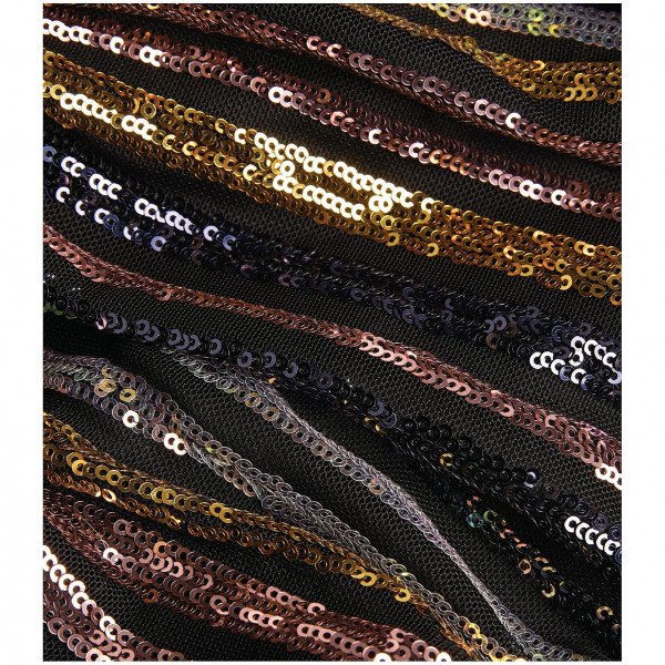 Self-Portrait Sequin Stripe Midi Dress