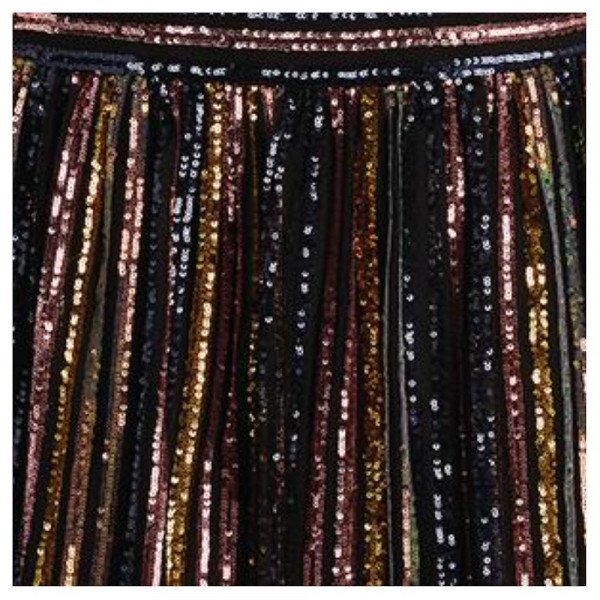 Self-Portrait Sequin Stripe Midi Dress