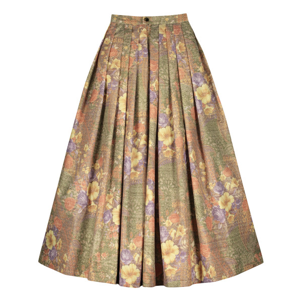 Monique Singh Floral Jacquard Long Evening Skirt