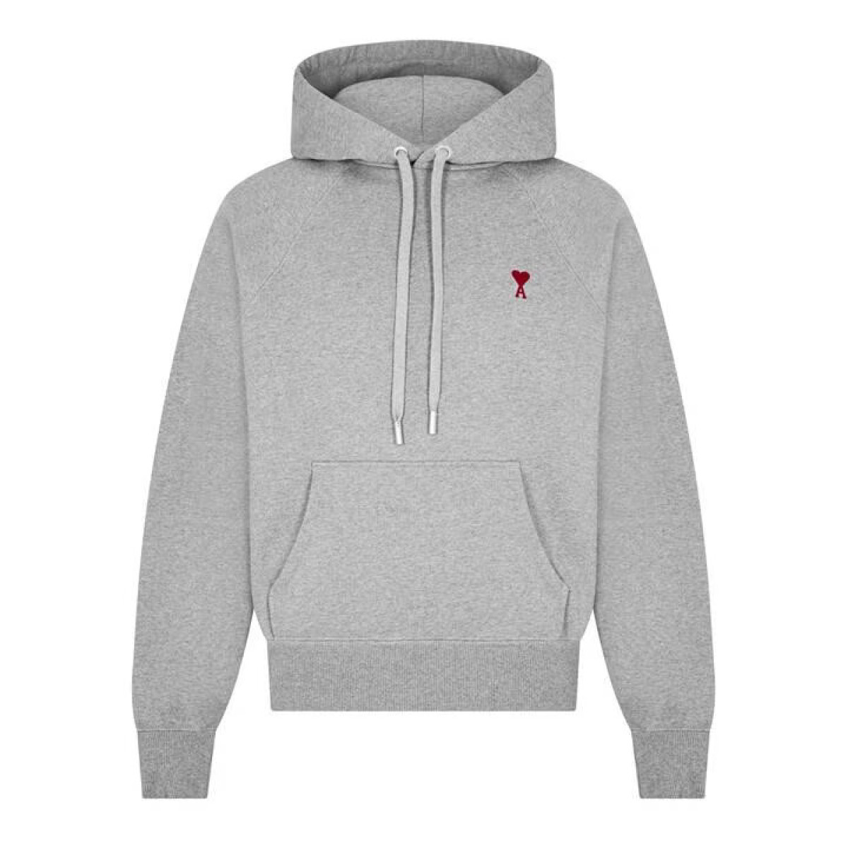 Ami Paris Ami de Coeur Hoodie in Heather Grey