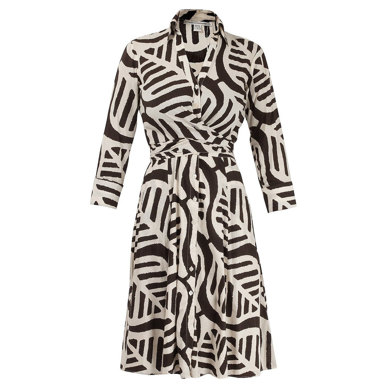 Diane von Furstenberg Leaf Print Wrap Dress