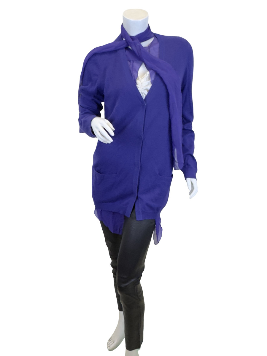 Bottega Veneta Bottega Veneta Collared Cardigan in Blue