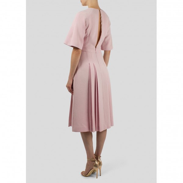 Emilia Wickstead Pleated Open-Back Dress