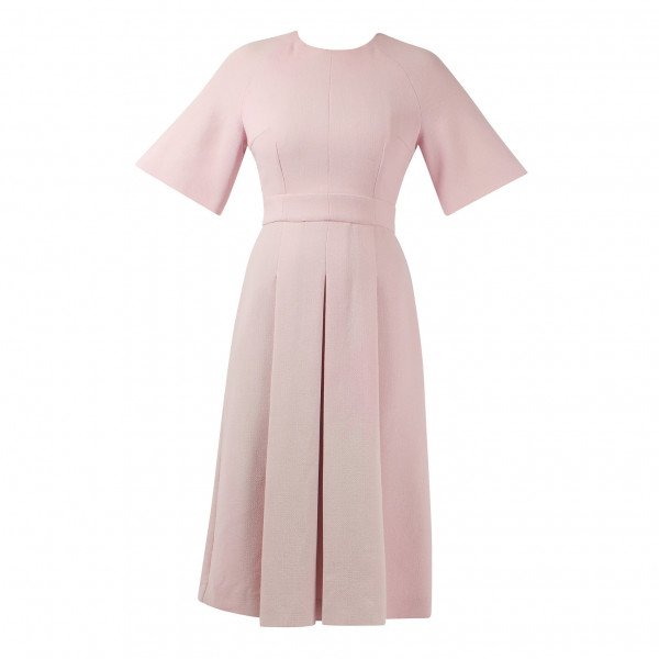 Emilia Wickstead Pleated Open-Back Dress