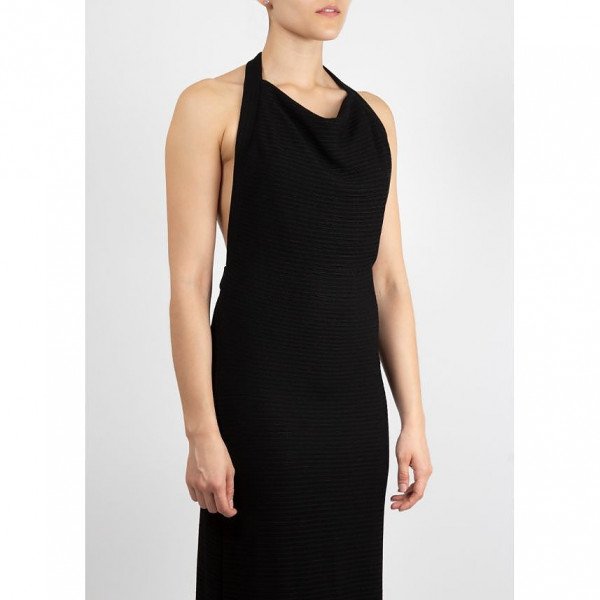 L'Agence Halterneck Backless Long Dress