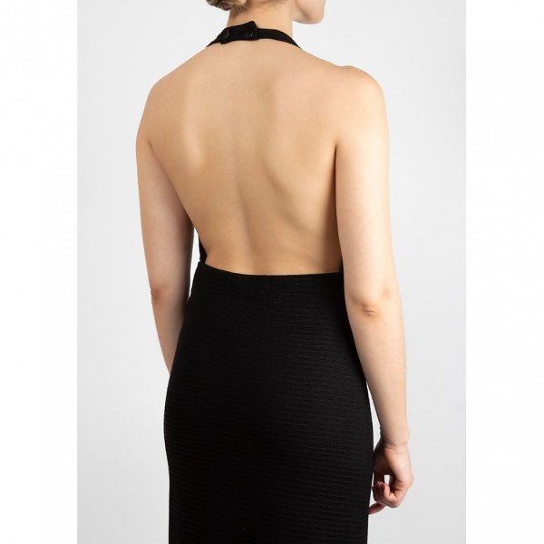 L'Agence Halterneck Backless Long Dress