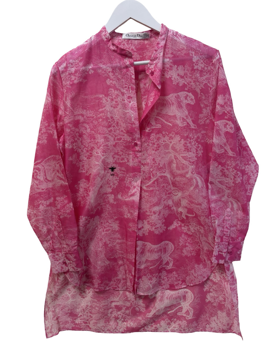 Dior Jungle Print Long Sleeve Blouse