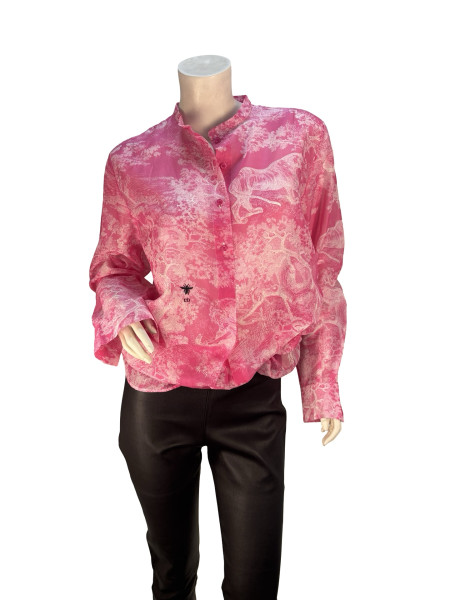 Dior Jungle Print Long Sleeve Blouse