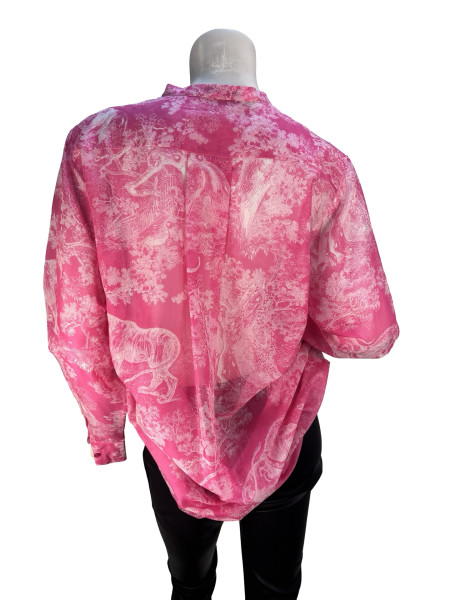 Dior Jungle Print Long Sleeve Blouse