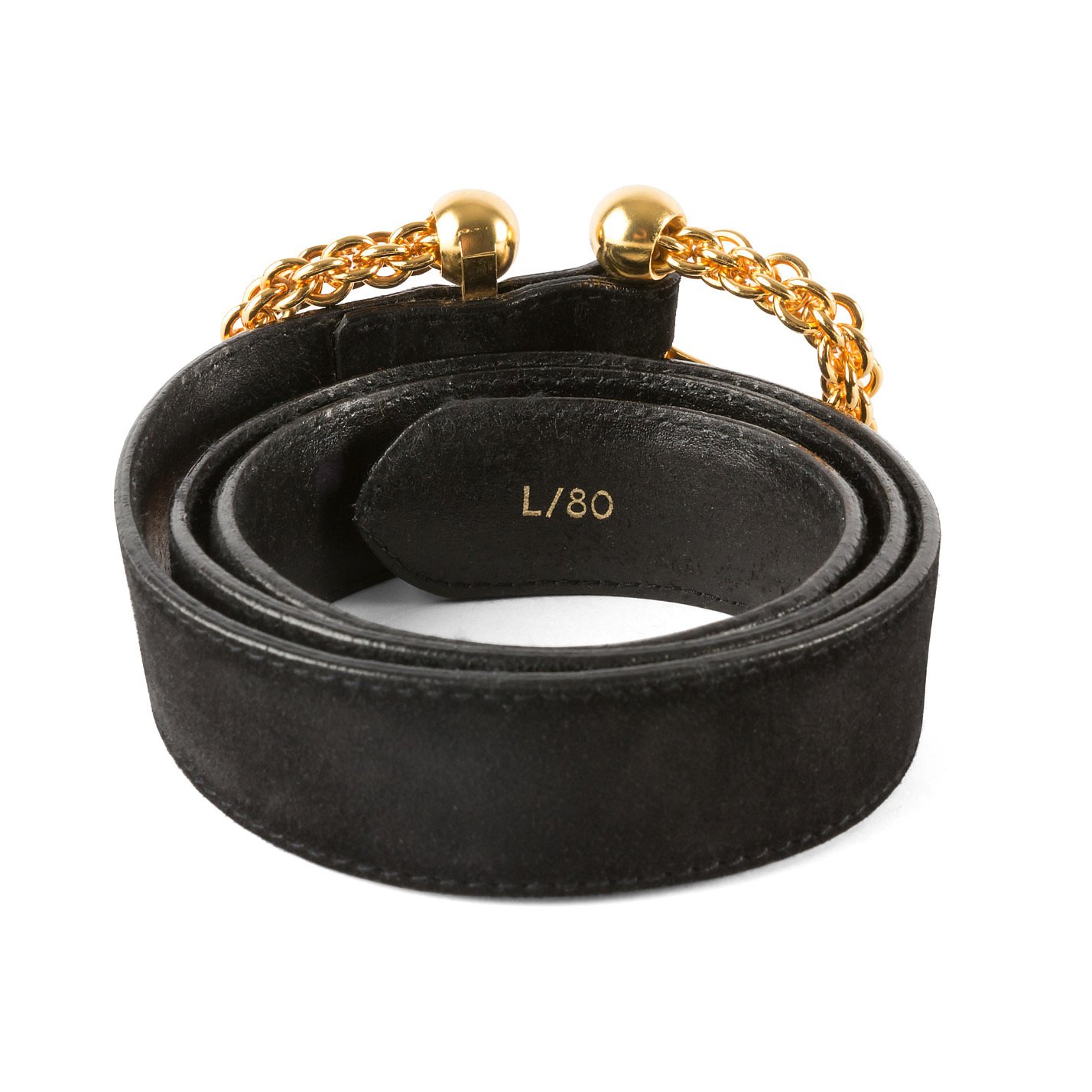 Paloma Picasso Sculpted-Buckle Suede Belt