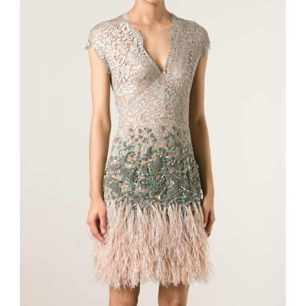 Matthew Williamson Feather Lace Dress
