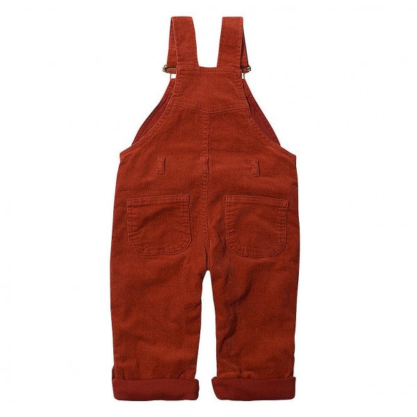 Dotty Dungarees Brick Red Cord Dungarees